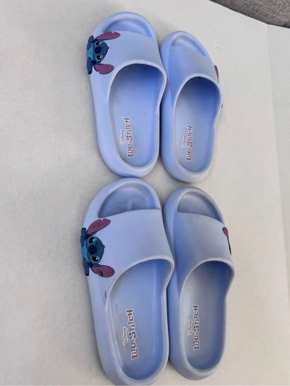 Disney Lilo & Stitch Kids' Light Blue Slide Sandals 2 Pairs